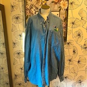 Unisex  Blue Denim Shirt XL m&m